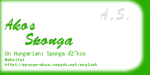 akos sponga business card